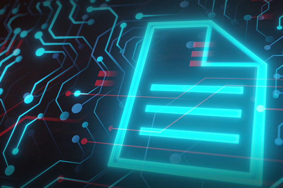 A digital document connected to automated data and systems.